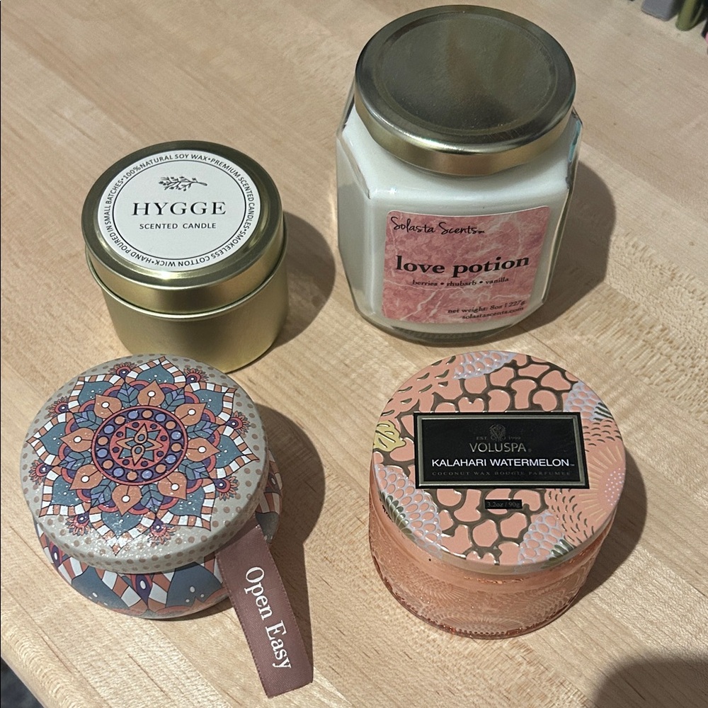 Four Scented Candles- Never Used